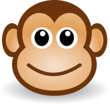Vector image of a monkey
