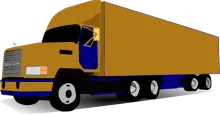 Vector graphic of a semi truck