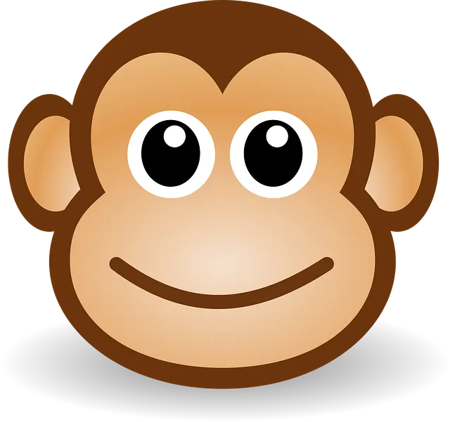 Vector image of a monkey
